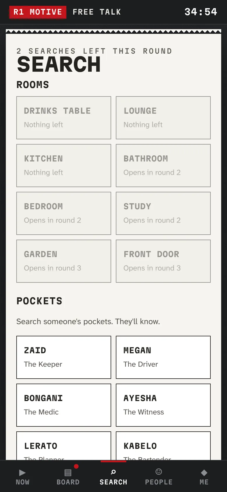 Searching a room on a phone